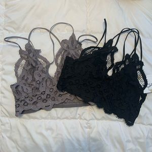 NEW Size Small Black and Grey Bralettes